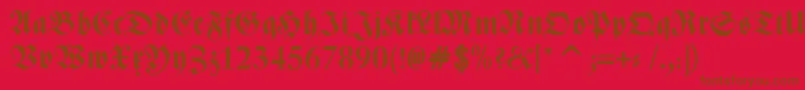 ZentenarFrakturBold Font – Brown Fonts on Red Background
