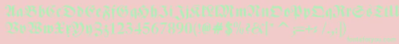 ZentenarFrakturBold Font – Green Fonts on Pink Background
