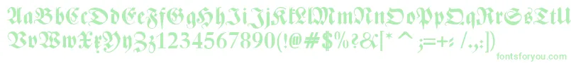 ZentenarFrakturBold Font – Green Fonts on White Background