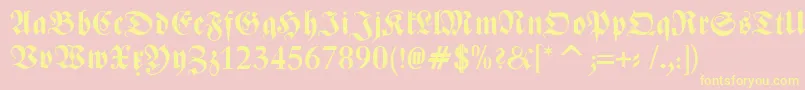 ZentenarFrakturBold Font – Yellow Fonts on Pink Background