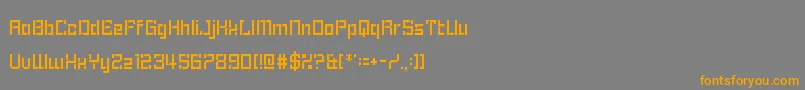 PekingAssignment Font – Orange Fonts on Gray Background