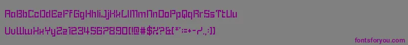 PekingAssignment Font – Purple Fonts on Gray Background