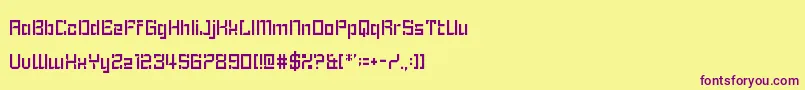 Шрифт PekingAssignment – фиолетовые шрифты на жёлтом фоне
