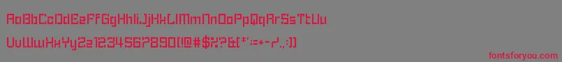 PekingAssignment Font – Red Fonts on Gray Background