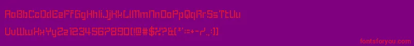 PekingAssignment Font – Red Fonts on Purple Background