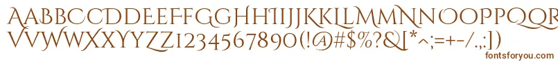 フォントCinzeldecorativeRegular – 茶色のフォント