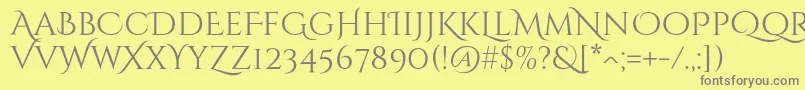 Шрифт CinzeldecorativeRegular – серые шрифты на жёлтом фоне