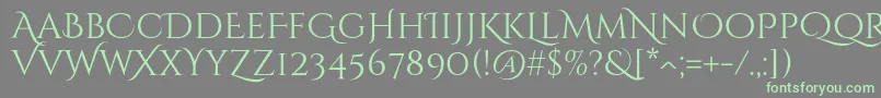 Police CinzeldecorativeRegular – polices vertes sur fond gris