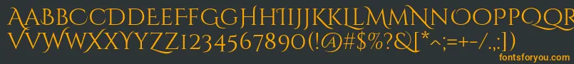 フォントCinzeldecorativeRegular – 黒い背景にオレンジの文字