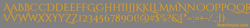 CinzeldecorativeRegular Font – Orange Fonts on Gray Background
