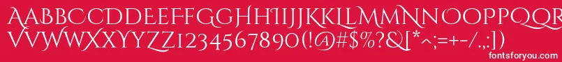CinzeldecorativeRegular Font – White Fonts on Red Background