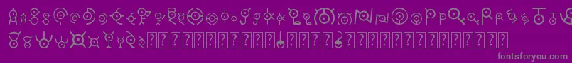 Lisätietoja Unown-fontista Unown-fontti – harmaat kirjasimet violetilla taustalla