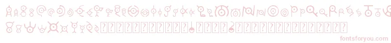 Unown-Schriftart – Rosa Schriften