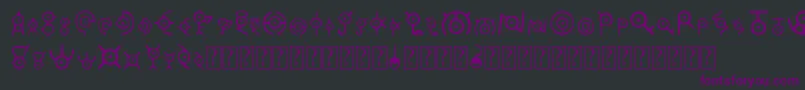 Шрифт Unown – фиолетовые шрифты на чёрном фоне