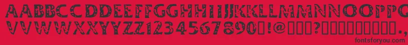 DimestoreHooker Font – Black Fonts on Red Background