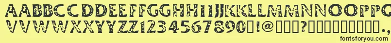 DimestoreHooker Font – Black Fonts on Yellow Background