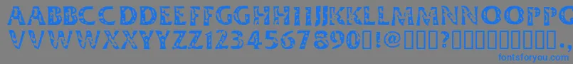 フォントDimestoreHooker – 灰色の背景に青い文字