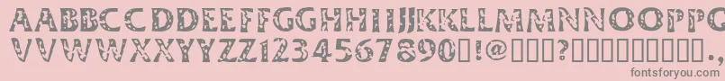 DimestoreHooker Font – Gray Fonts on Pink Background