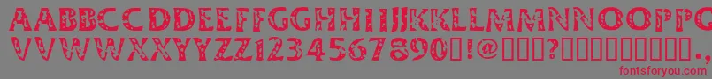 DimestoreHooker Font – Red Fonts on Gray Background