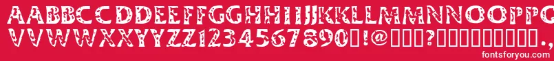 DimestoreHooker Font – White Fonts on Red Background