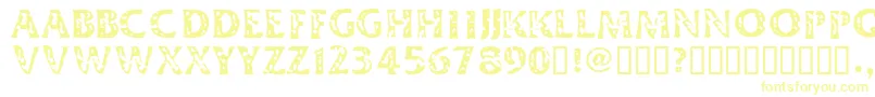 DimestoreHooker Font – Yellow Fonts on White Background