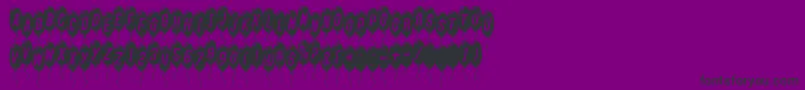 SfBalloonsThinItalic Font – Black Fonts on Purple Background