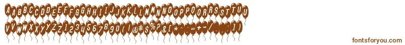 SfBalloonsThinItalic Font – Brown Fonts on White Background