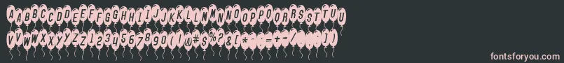 SfBalloonsThinItalic Font – Pink Fonts on Black Background