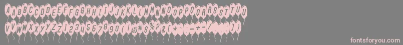 SfBalloonsThinItalic Font – Pink Fonts on Gray Background