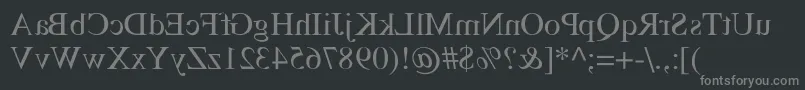 フォントTempsMirrorMedium – 黒い背景に灰色の文字