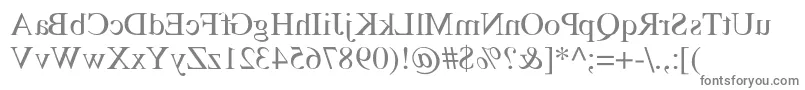 フォントTempsMirrorMedium – 白い背景に灰色の文字