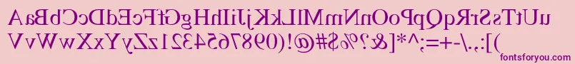 フォントTempsMirrorMedium – ピンクの背景に紫のフォント