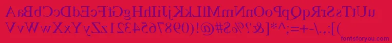 TempsMirrorMedium Font – Purple Fonts on Red Background