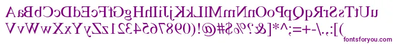 Шрифт TempsMirrorMedium – фиолетовые шрифты на белом фоне