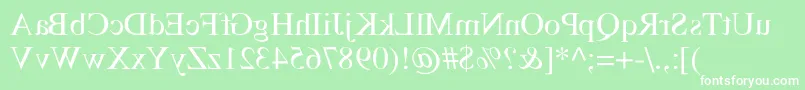 フォントTempsMirrorMedium – 緑の背景に白い文字