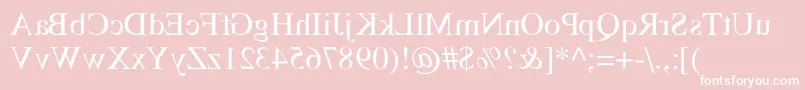 フォントTempsMirrorMedium – ピンクの背景に白い文字