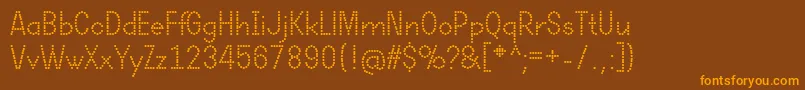 Шрифт DotcirfulRegular – оранжевые шрифты на коричневом фоне