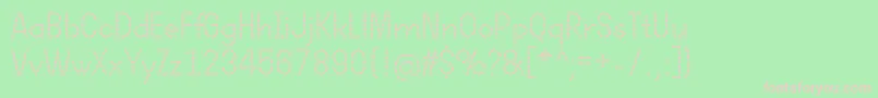 DotcirfulRegular-fontti – vaaleanpunaiset fontit vihreällä taustalla