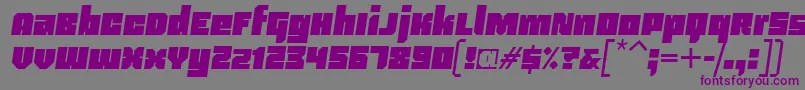 Blackentina4fItalic Font – Purple Fonts on Gray Background