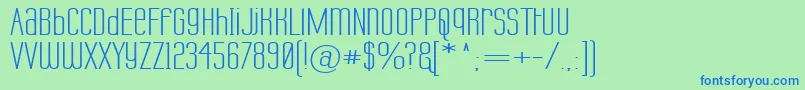 LabtopUnicaseWide Font – Blue Fonts on Green Background