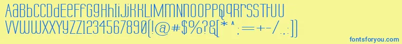 LabtopUnicaseWide Font – Blue Fonts on Yellow Background