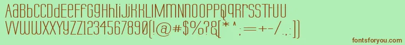 LabtopUnicaseWide Font – Brown Fonts on Green Background