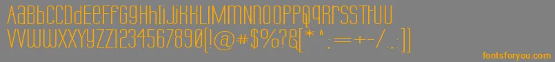 LabtopUnicaseWide Font – Orange Fonts on Gray Background