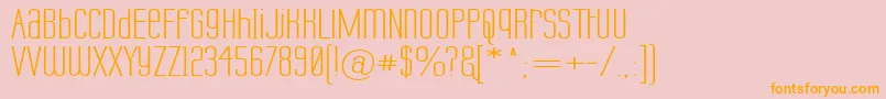 LabtopUnicaseWide Font – Orange Fonts on Pink Background