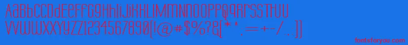 LabtopUnicaseWide Font – Red Fonts on Blue Background