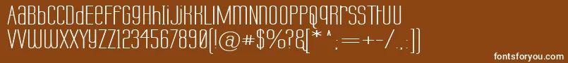 LabtopUnicaseWide Font – White Fonts on Brown Background