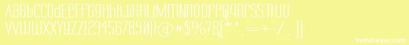 フォントLabtopUnicaseWide – 黄色い背景に白い文字
