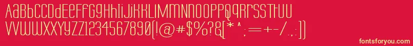 LabtopUnicaseWide Font – Yellow Fonts on Red Background