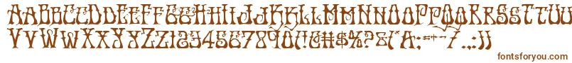 Шрифт Instantzenexpand – коричневые шрифты на белом фоне