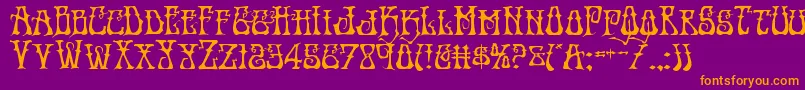 Instantzenexpand Font – Orange Fonts on Purple Background